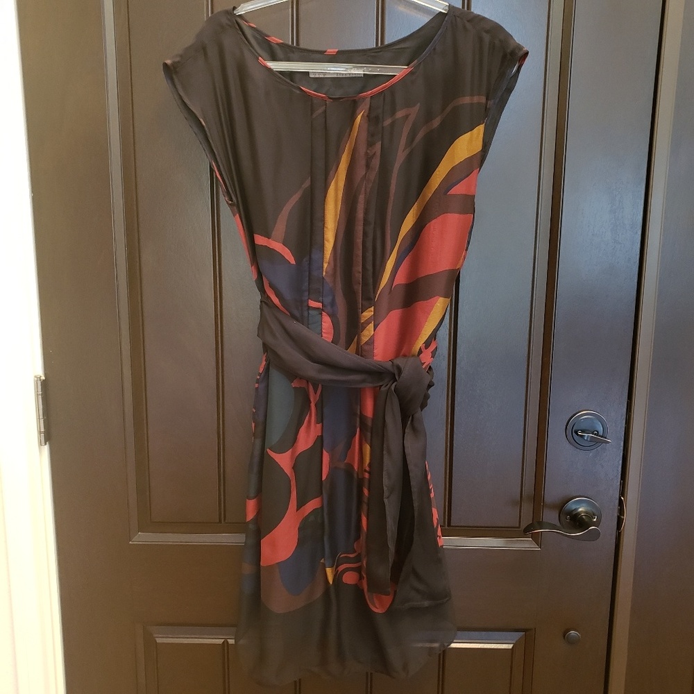 Zara Multicolor Abstract Midi Dress